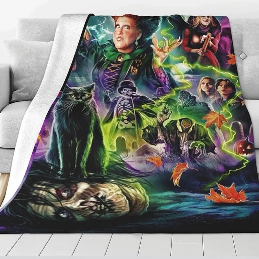 Hocus pocus Soft fleece flannel blankets 50x40”